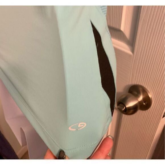 Champion Athletic Exercise Tank Shelf Bra Size Large Sea Foam Green Blue - Picture 6 of 9